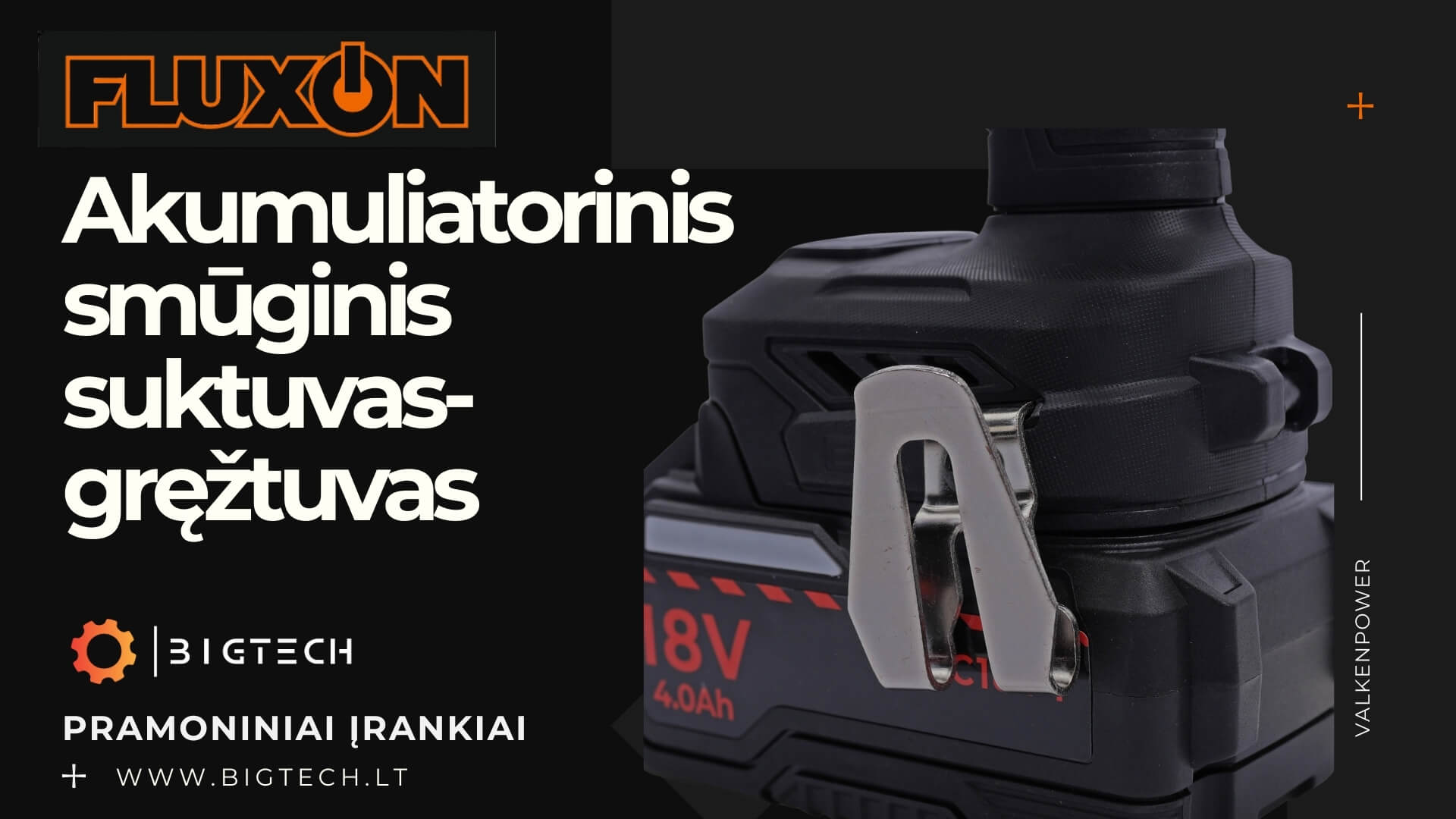 FLUXON_Akumuliatorinis suktuvas-gręžtuvas (Olandija),įskaitant 2x4Ah,18V baterijas ir įkroviklį komplektewww.bigtech.lt FLUXON_Akumuliatorinis suktuvas-gręžtuvas (Olandija),įskaitant 2x4Ah,18V baterijas ir įkroviklį komplektewww.bigtech.lt